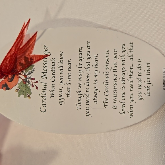 Memorial Acrylic Cardinal Ornament - Picture 3 of 5
